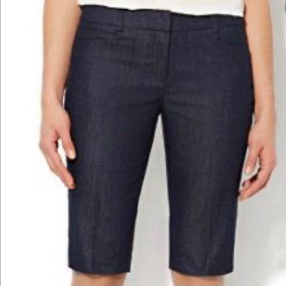 New York & Company Shorts | Slim Leg Bermuda Shorts Latte | Color: Blue Jean